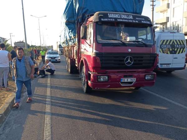 Samsun'da kamyonun çarptığı yaya ağır yaralandı 