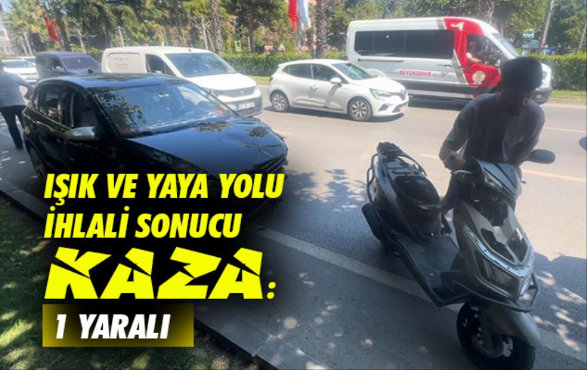 Samsun'da ışık ve yaya yolu ihlali sonucu kaza: 1 yaralı