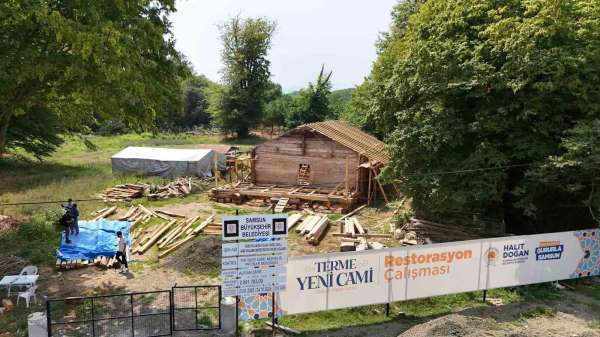 Tarihi Terme Yeni Cami'de Restorasyon çalışmaları