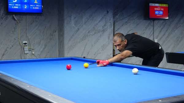 Bilardo tutkunları bu turnuvada buluştu
