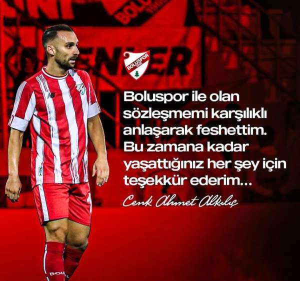 Boluspor, sezon başında transfer ettiği Cenk Ahmet Alkılıç ile yollarını ayırdı