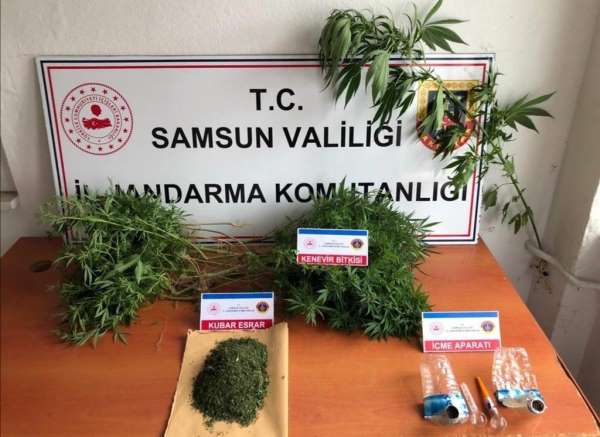 Samsun'da jandarmadan denetim: Çok sayıda suçlu yakalandı, uyuşturucu madde ele geçirildi