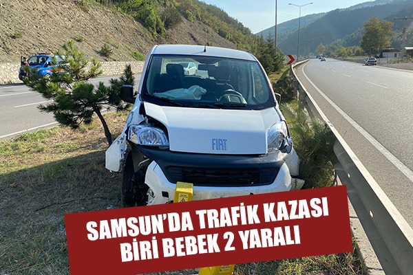 Samsun'da trafik kazası: 2 yaralı