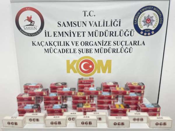 Samsun'da 11 bin 800 adet makaron ele geçirildi