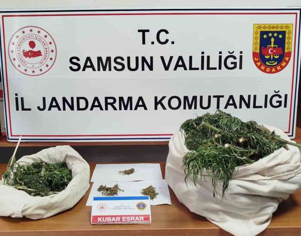 Samsun'da Jandarma 10 kilo kubar esrar ele geçirdi