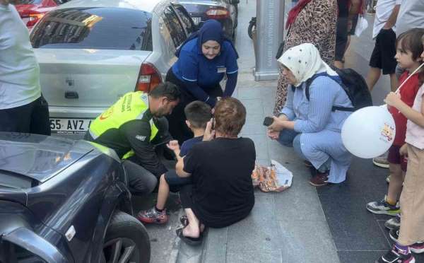 Samsun'da otomobilin çarptığı 5 yaşındaki çocuk hafif şekilde yaralandı