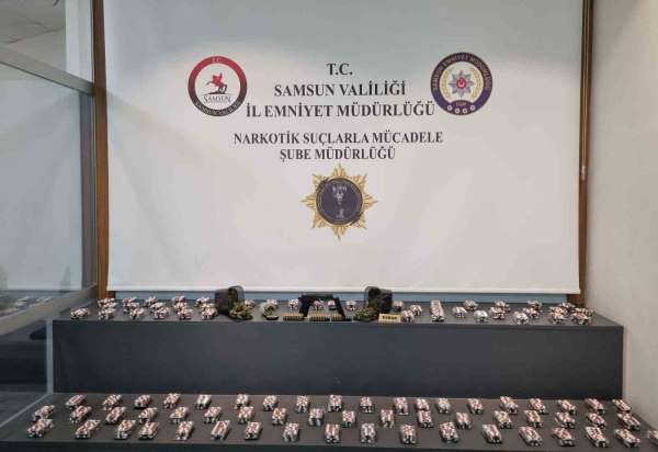 Samsun'da narkotik operasyonu: 5 bin 516 sentetik ecza ele geçirildi