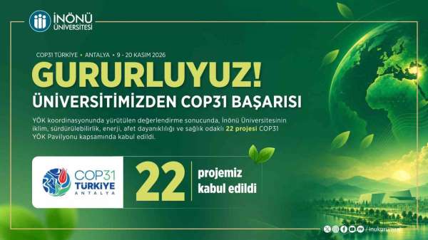İnönü Üniversitesi COP31'e 22 proje ile katılım başarısı gösterdi