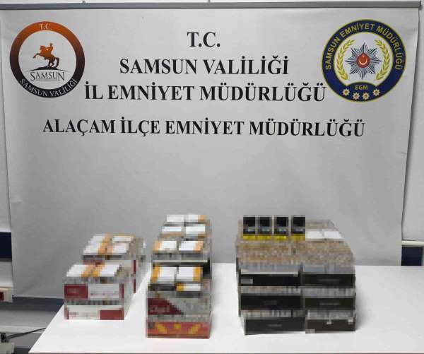 Samsun'da 14 bin adet kaçak makaron ele geçirildi