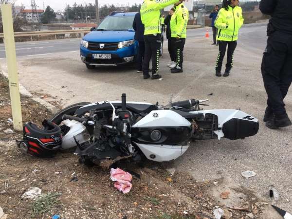 Bilecik'teki trafik kazasında motosiklet sürücüsü ağır yaralandı 