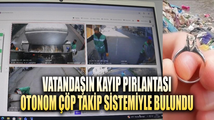 Vatandaşın kayıp pırlantası, Canik Belediyesi'nin otonom takip sistemiyle bulundu