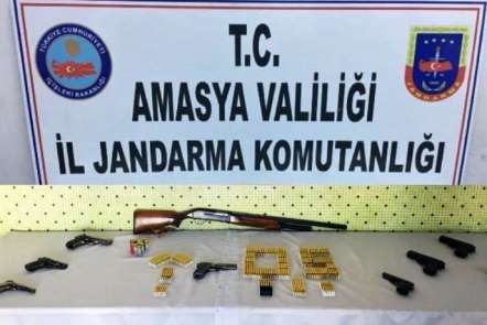 Amasya'da silah operasyonu: 17 gözaltı 