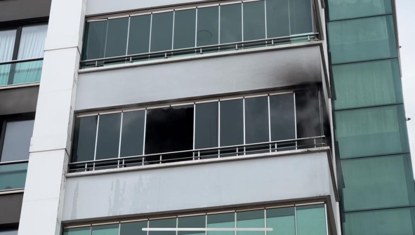 Samsun'da lüks apartman dairesinde yangın