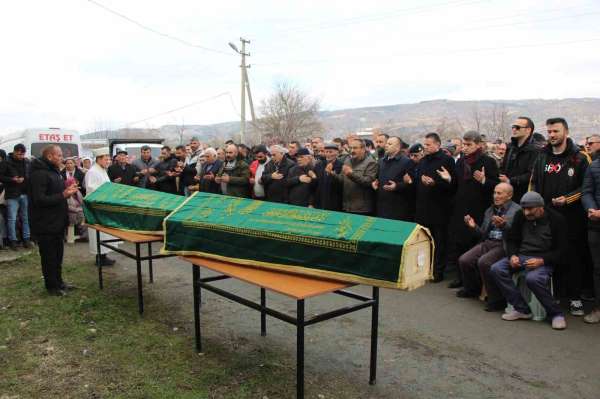 Amasya'daki göçükte hayatını kaybeden 2 kişi son yolculuğuna uğurlandı