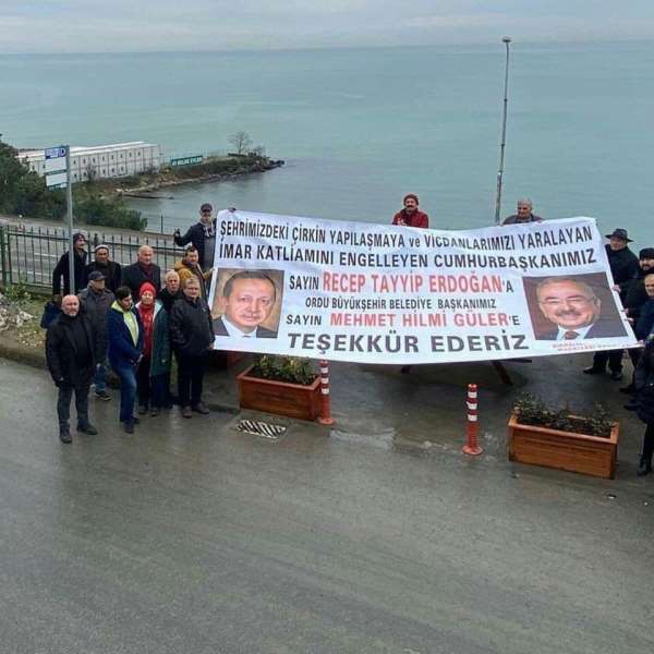 Ordu'da vatandaşlardan 'bina' teşekkürü
