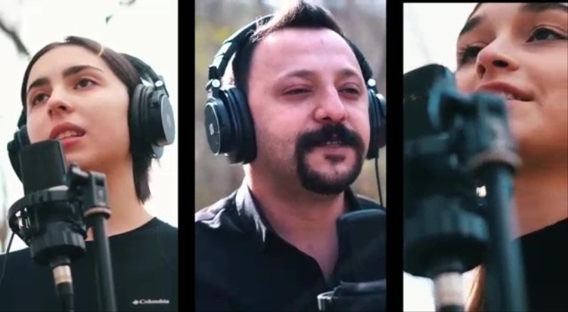 Samsun'da sağlık personellerine anlamlı şarkı