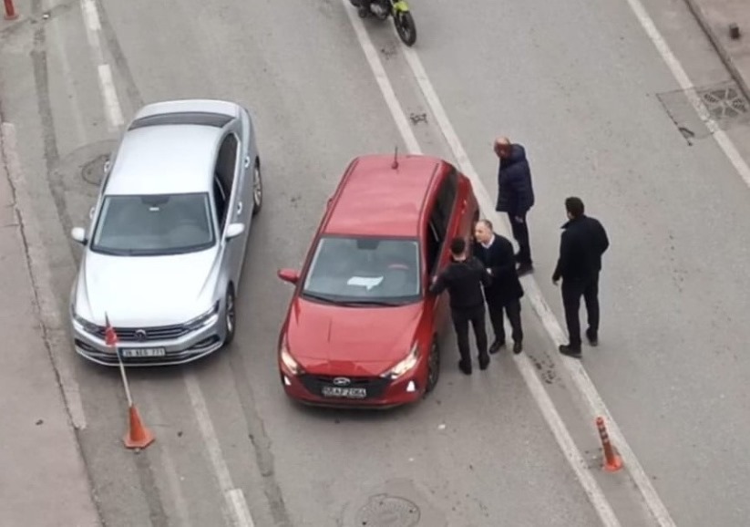 Samsun'da trafikteki tartışmada 'sağduyu' kazandı