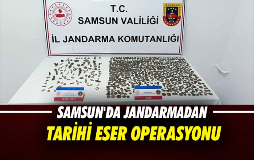 Samsun'da jandarmadan tarihi eser operasyonu