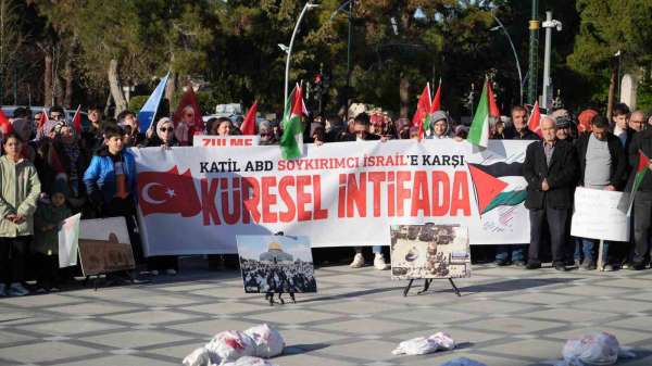 Burdur'da İsrail'in Gazze saldırıları protesto edildi