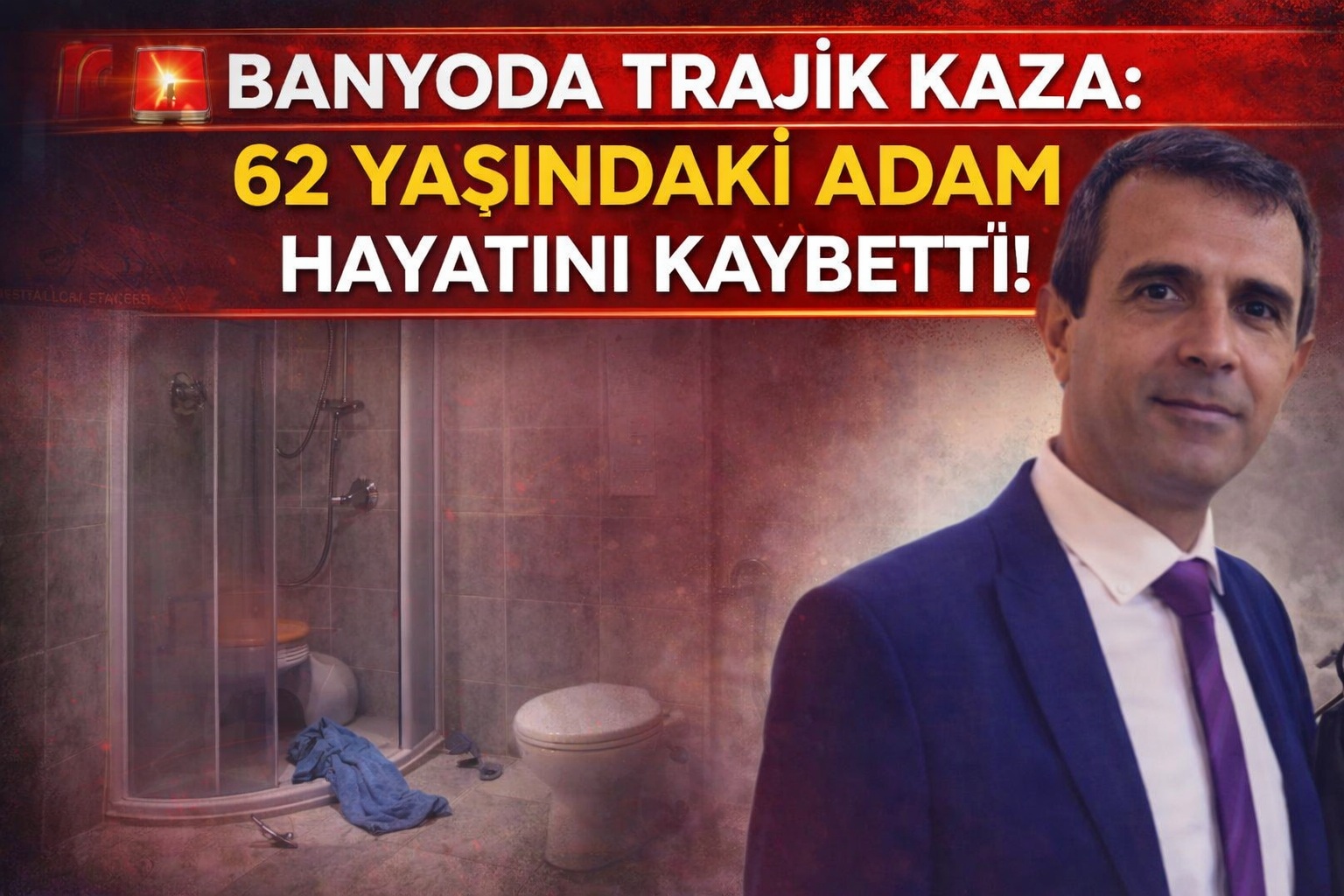 Duş alırken düşen 62 yaşındaki adam hayatını kaybetti
