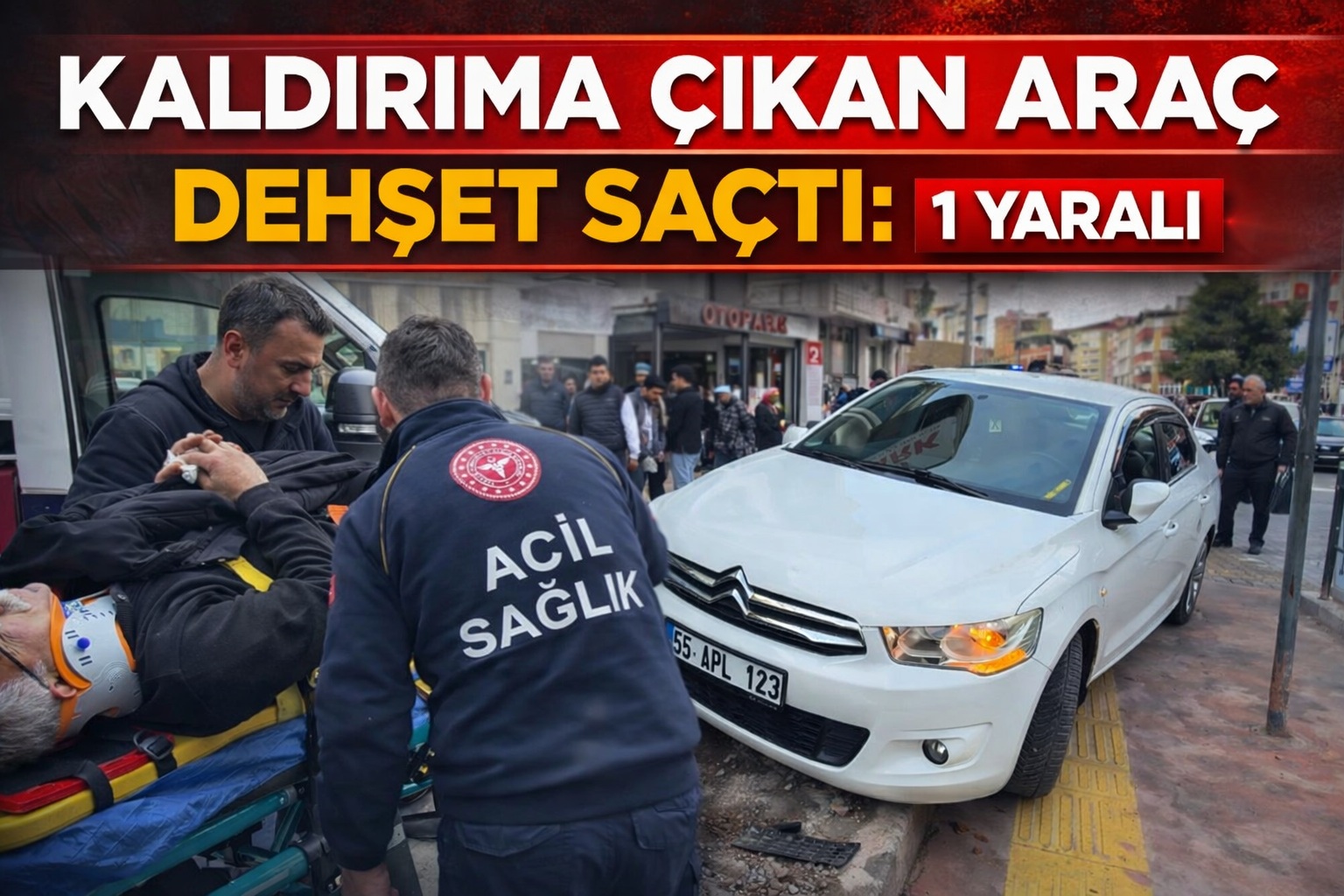 Sürücünün direksiyon hakimiyetini kaybettiği araç kaldırıma çıktı: 1 yaralı