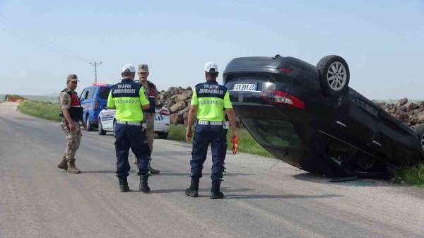 Kilis'te feci kaza: Otomobil taklalar attı, 5 kişi yaralandı