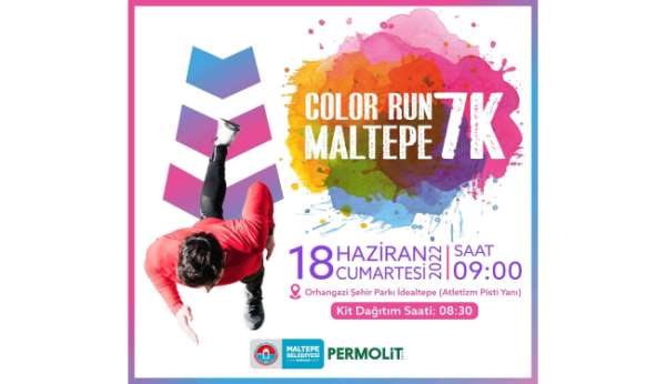 Maltepe Belediyesi'nden 'Color Run Maltepe 7k Koşusu'