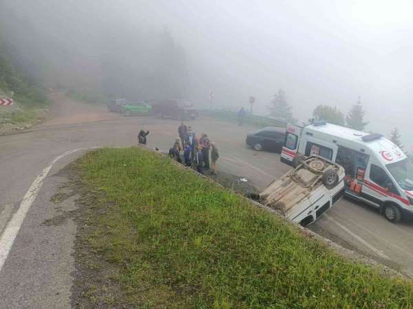 Trabzon'da yayla yolunda trafik kazası: 3 yaralı