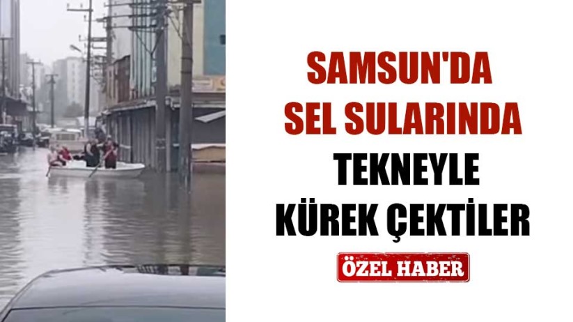 Samsun'da sel felaketi benzinliğin dolabını sürükledi