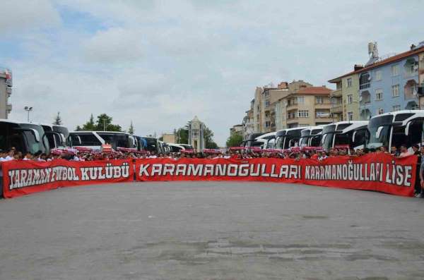 Karaman FK'nin taraftar kafilesi final maçı için Ankara'ya yola çıktı