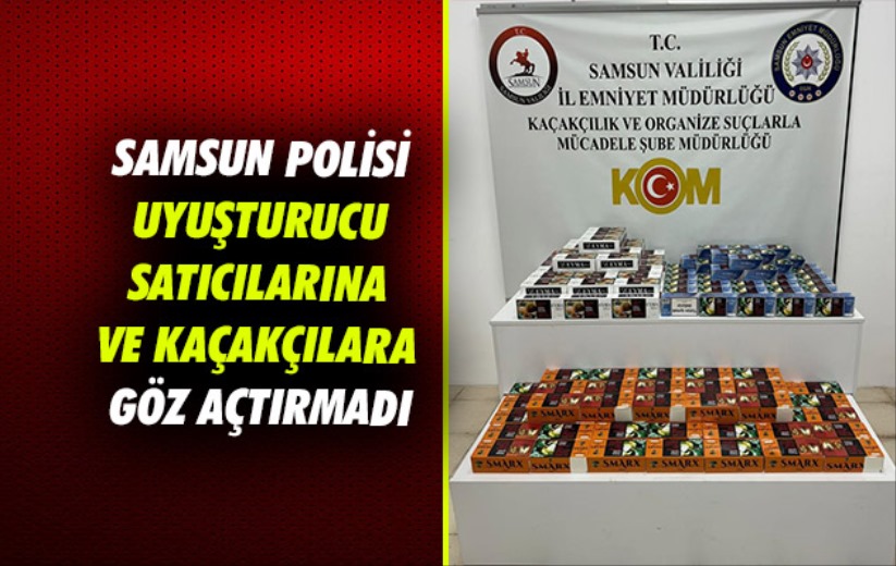 Samsun polisi uyuşturucu satıcılarına ve kaçakçılara göz açtırmadı