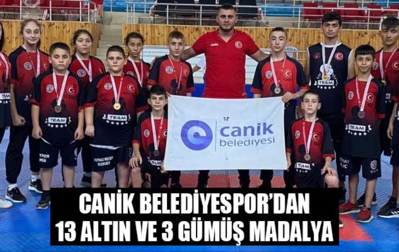 Canik Belediyespor'dan 13 altın ve 3 gümüş madalya