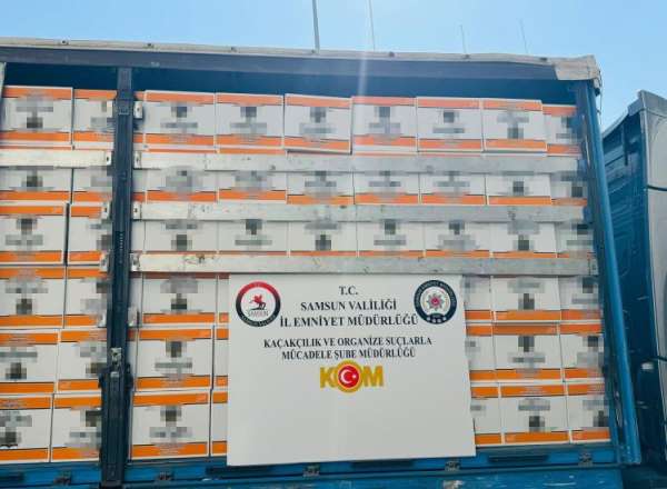 Samsun'da 5 milyon 730 bin adet kaçak makaron ele geçirildi