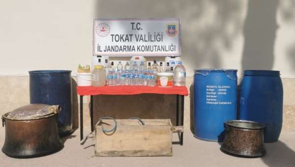 Tokat'ta 580 litre sahte içki ele geçirildi 