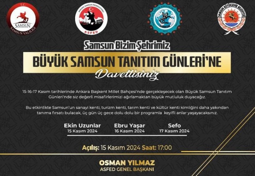 Ankara'da Büyük Samsun Günleri Rüzgarı Esecek