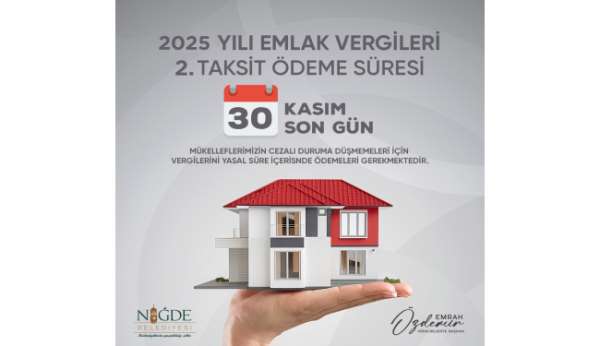 Niğde Belediyesi'nden emlak vergisi uyarısı