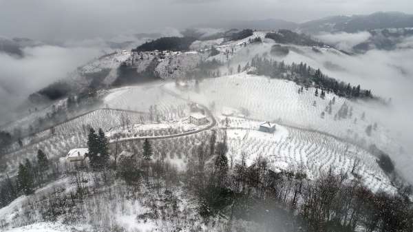 Ordu'da kartpostallık kar görüntüleri