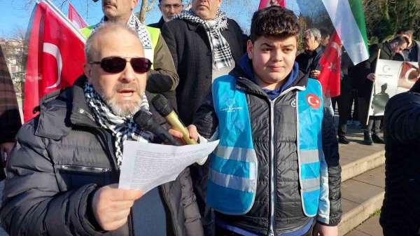 Zonguldak'ta teröre tepki, Gazze'ye destek yürüyüşü düzenlendi