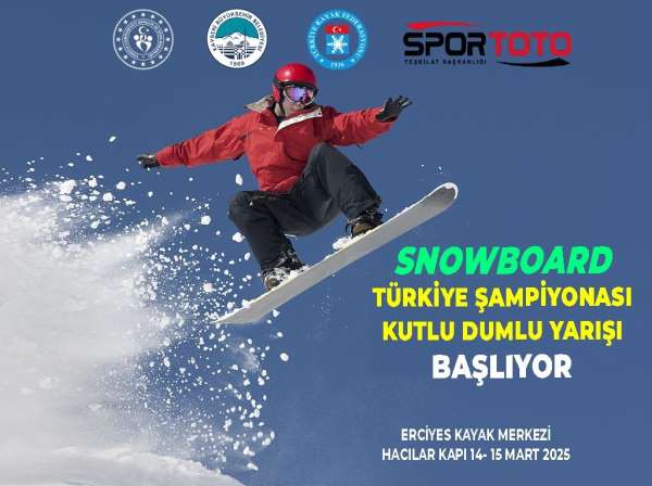 Kutlu Dumlu Snowboard Türkiye Şampiyonası Kayseri'de başlıyor