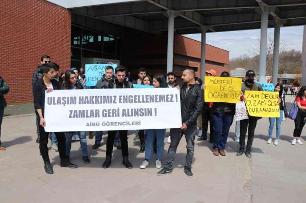 Bolu'da üniversite öğrencilerinden otobüs zamlarına tepki