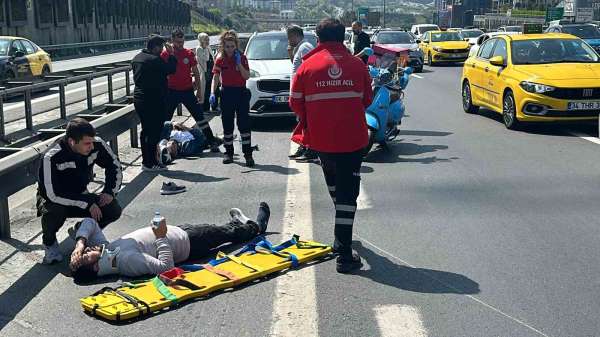 TEM Otoyolu'nda kaza: Yaralılar acı içerisinde yerde kıvrandı, sürücü ve eşi panik yaşadı
