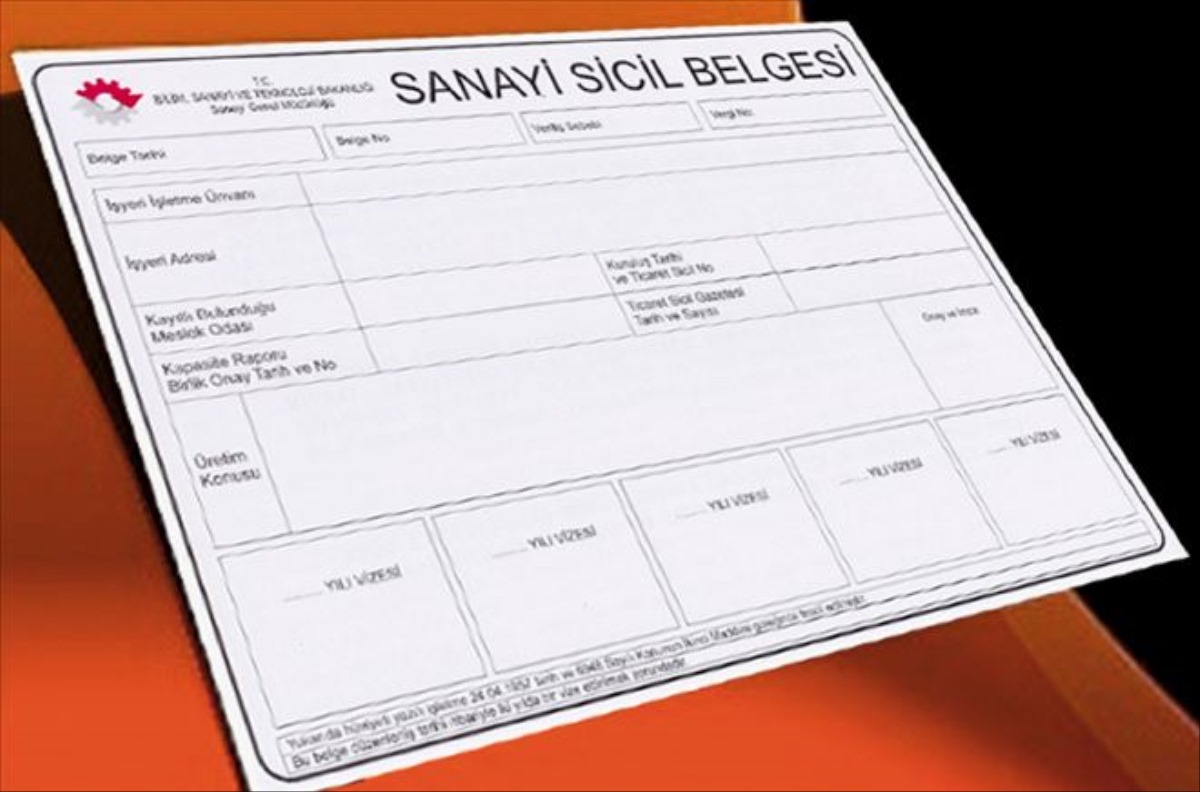 Sanayi Sicil Belgesi sahiplerine uyarı: Son gün 30 Nisan