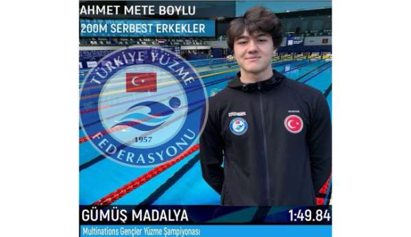 Denizlili milli yüzücü Güney Kıbrıs'ta Türkiye rekoru kırdı