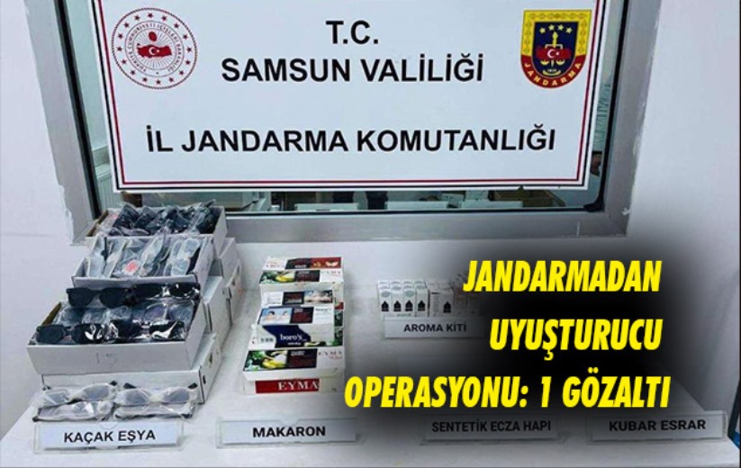 Samsun'da Jandarmadan uyuşturucu operasyonu: 1 gözaltı