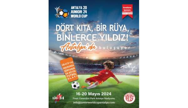 Gençlik Futbol Kupası Junior World Cup 16-20 Mayıs'ta Antalya'da yapılacak
