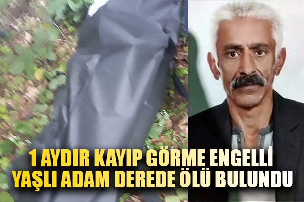 Ordu'da 1 aydır kayıp görme engelli yaşlı adam derede ölü bulundu