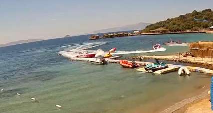 Bodrum'da su sporu kazası kamerada Deniz yatağı, sürat teknesine çarptı: 3 yaralı