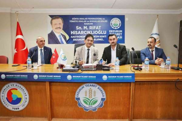 Erzurum ve Ağrı ticaret borsaları arasında 'Kardeş Borsa Protokolü' imzalandı