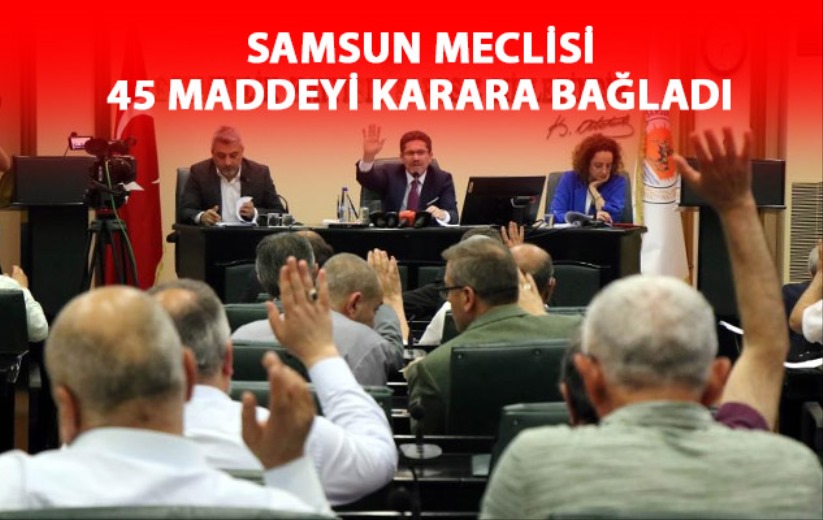 Samsun meclisi 45 maddeyi karara bağladı