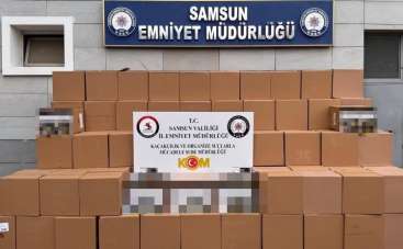 Samsun'da 2 milyon 862 bin adet kaçak makaron ele geçirildi